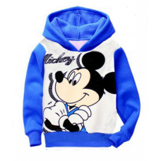 Mickey Mouse Blue/White Hooded Jumper